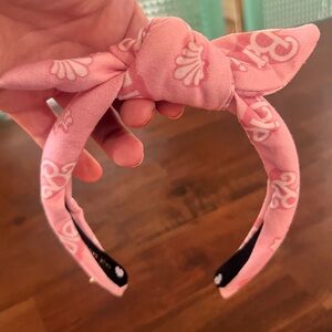 Lele Sadoughi girls Pink Knotted Barbie Headband